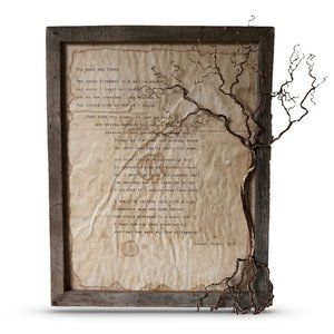 The Road Not Taken by Robert Frost Wire Tree Frame
